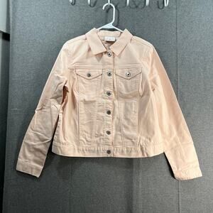 Belle by Kim Gravel Classic Jean Jacket Pale Dogwood Size Small